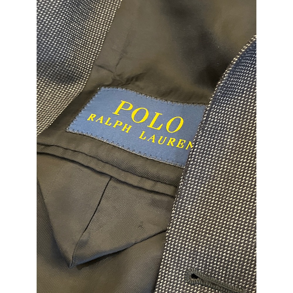 Polo Ralph Lauren 42R Sport Coat Mens Navy‎ Blue Wool Blazer Made in Italy